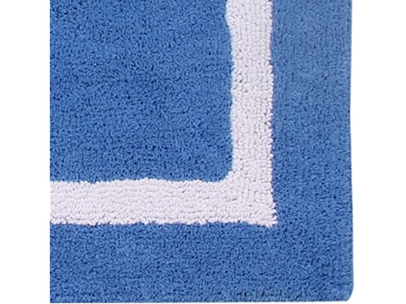 Better Trends 100% Cotton Hotel Collection Bath Mats, B&W