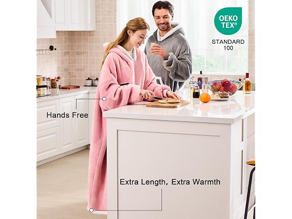 IFNOW Oversized Sherpa Wearable Blanket