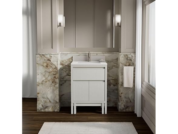 Kohler 24 in. Bathroom Vanity Cabinet with Sink Quartz Top