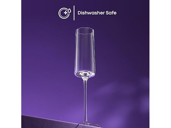 JoyJolt Sidney Stemmed Champagne Flutes Set of 4