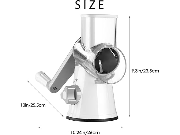 Ourokhome Rotary Cheese Grater Hand Crank