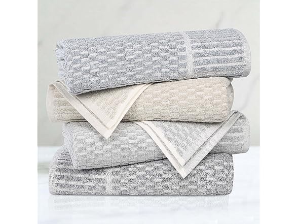 Superior 6PC Juno Hand Towels, Denim Blue