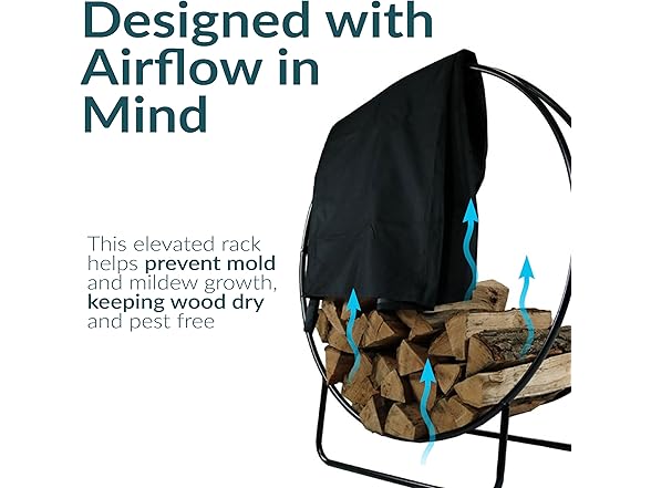 Sunnydaze Decor 48 Inch Firewood Rack Outdoor