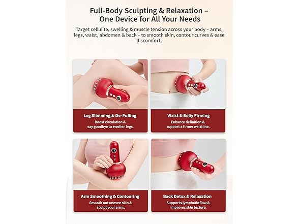 Paiaito Lymphatic Drainage Massager - Red