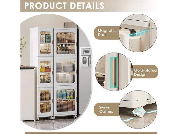 VECELO VECELO 4-Tier Narrow Storage Cabinet