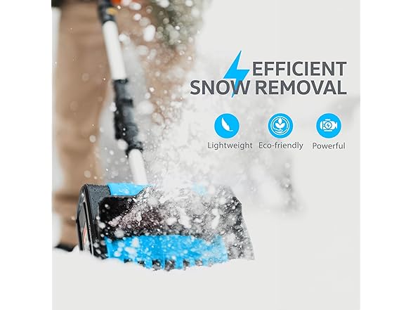 AlphaWorks Cordless Electric Snow Thrower - 20V 2Ah