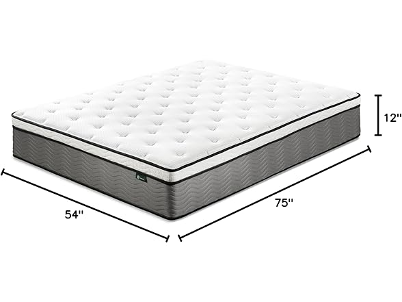 ZINUS 12" (New Version) True Support Hybrid Full Mattress