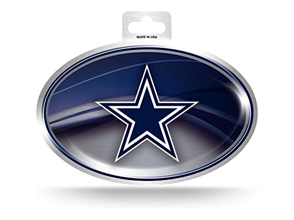 Dallas Cowboys Metallic Oval Sticker
