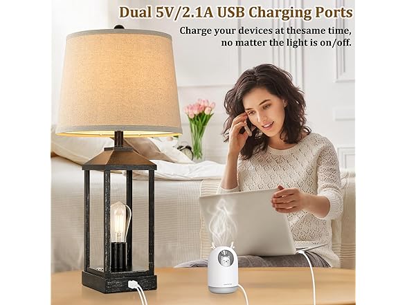 Brightever 28" Farmhouse Table Lamps Set of 2