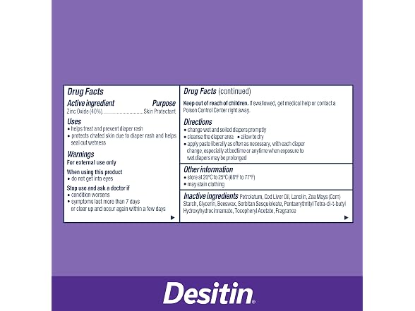 Desitin Maximum Strength Paste 40 percent Zinc