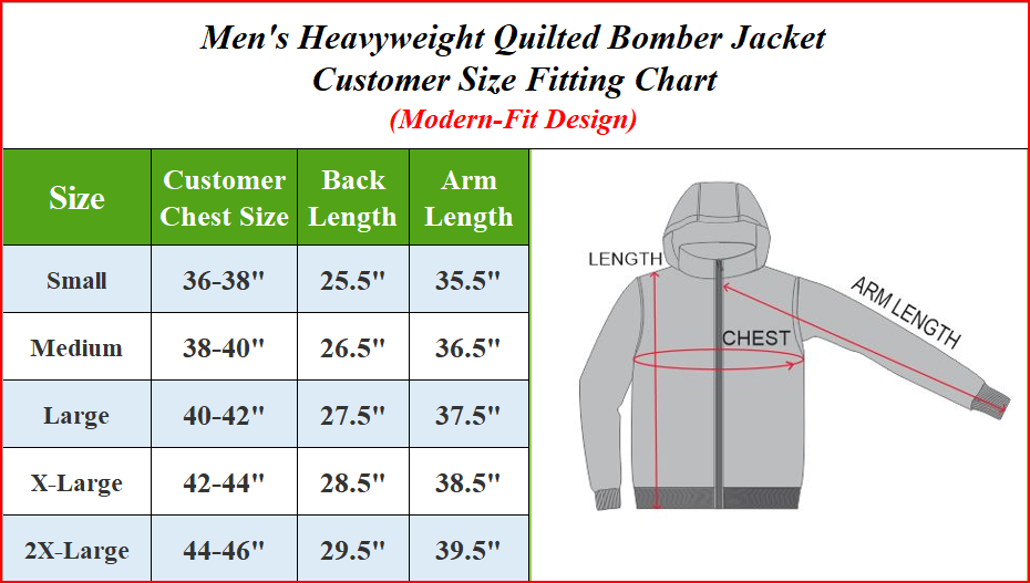 Mens Heavyweight Quilted Bomber Jacket - Gallery 12