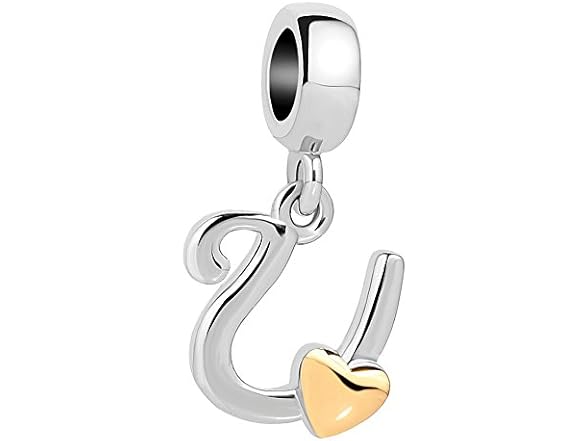 QueenCharms Initial A-Z Letter Charm (U)