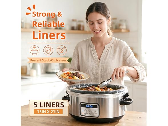 AURYAO 6 Quart Programmable Slow Cooker