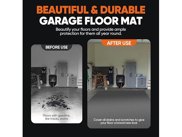 FAHKNS 7.5 X 17 FT Garage Floor Mat - Gallery 2