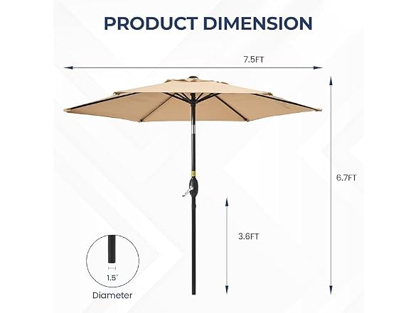 Wisteria Lane Outdoor Patio Umbrella - Gallery 4