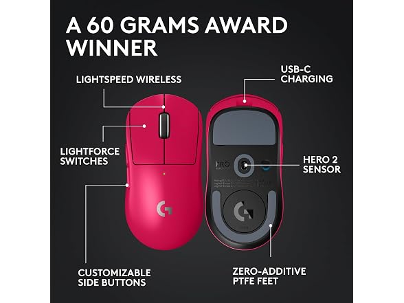 Logitech G PRO X Superlight 2 Lightspeed Wireless Mouse