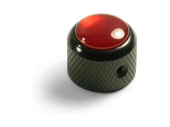 Q-Parts Dome Knob - RED PEARL ON DARK