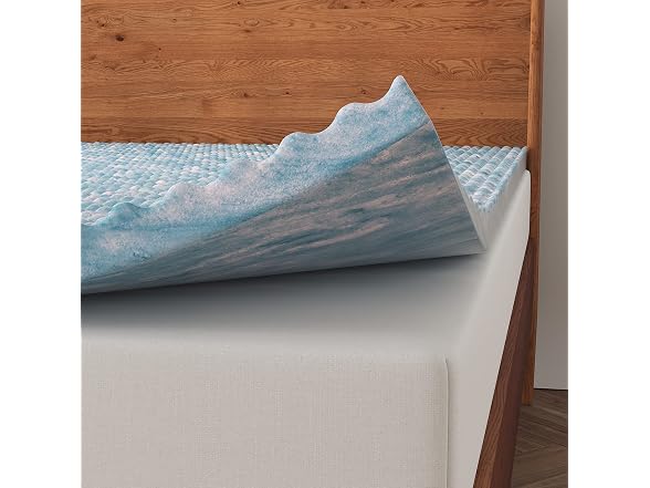 NapQueen 1.5" Swirl Egg-Shell Cooling Gel Memory Foam Twin Mattress Topper