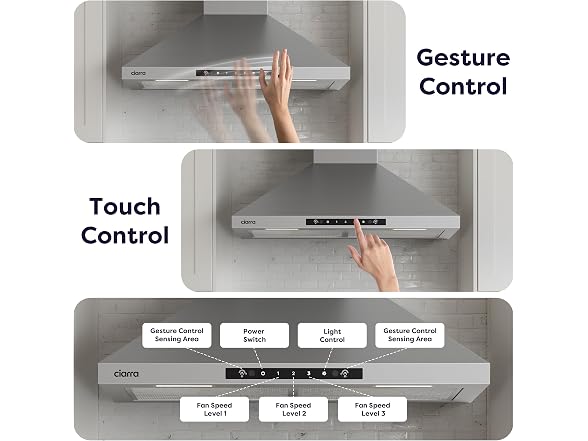 CIARRA 30 Inch Wall Mount Range Hood