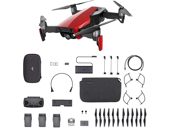 DJI Mavic Air, Fly More Combo, Flame Red
