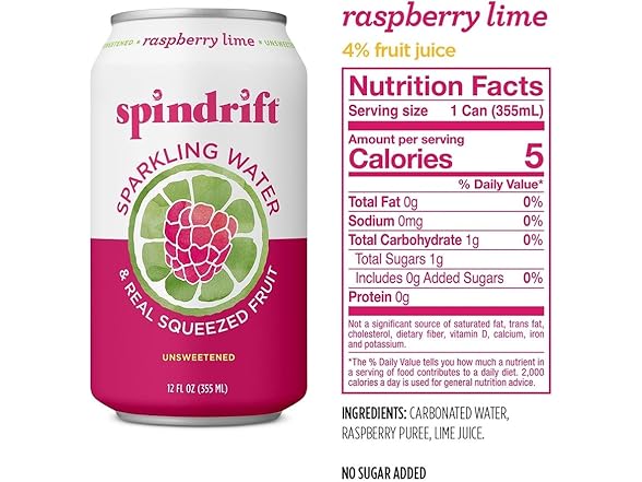 Spindrift Raspberry Lime 12oz (1ct)