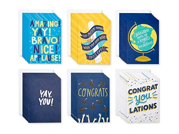 Blank Congrats & Graduation Cards- 48Ct