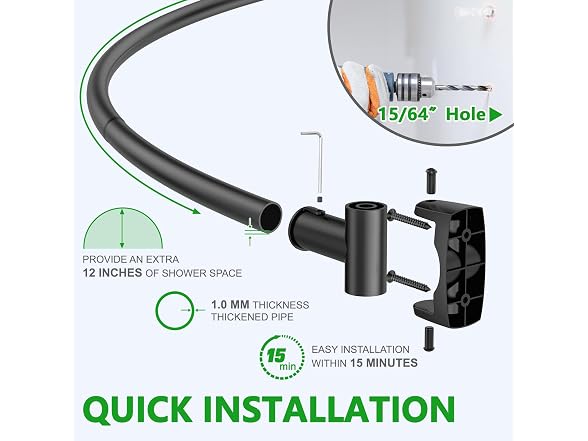 Hoachily Curved Shower Curtain Rod