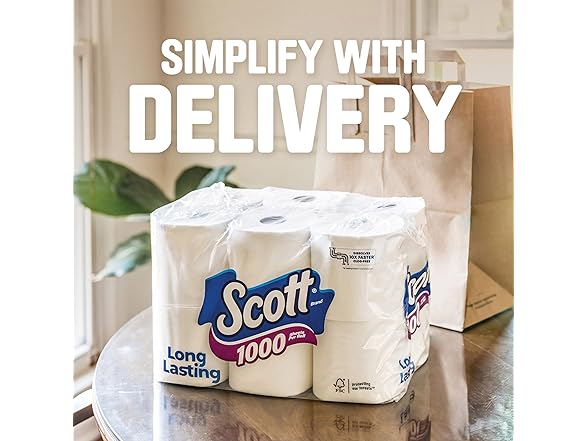 Scott 1000 Sheets Per Roll, 8 Toilet Paper Rolls