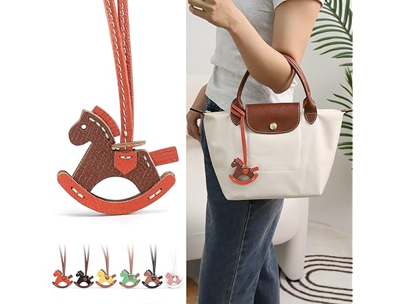 Genuine Leather Horse Bag Charms