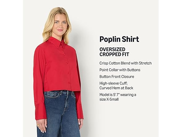 AE Womens Modern Oversized Button Down Shirt