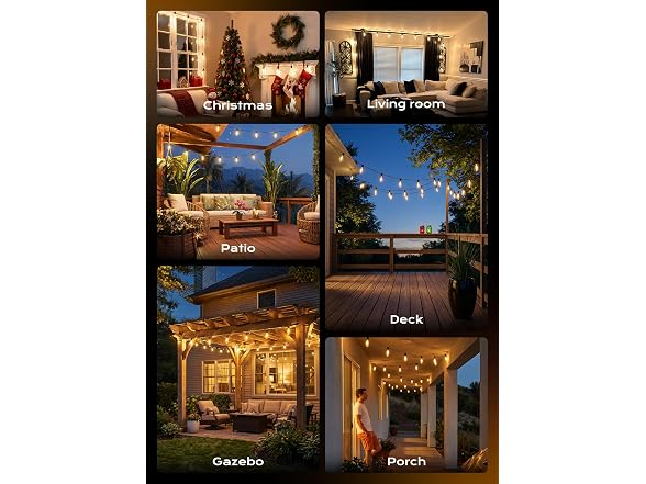 Minetom 152FT Outdoor String Lights with Remote