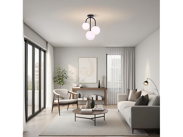 Canarm GILLA 3 Light Semi Flush Mount Ceiling L