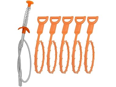 $7.79, Was $8.99, 13% Off! Amazon Basics Drain Clog Remover Tool, 6 Pack dealfomo