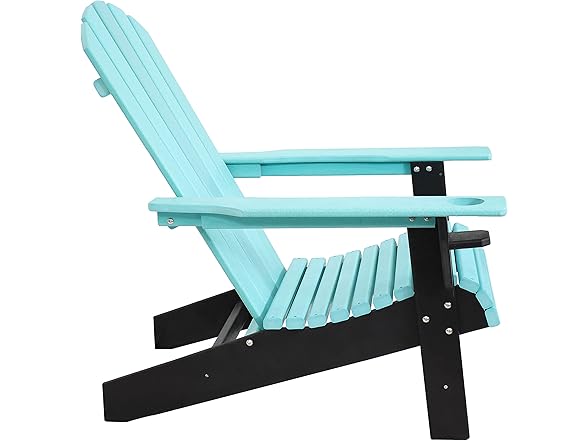 Sunnydaze All-Weather Turquoise/Black Adirondack Chair
