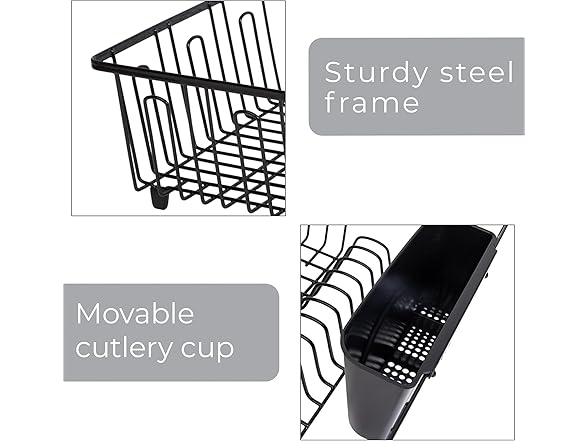 Smart Design Dish Drainer Rack Large