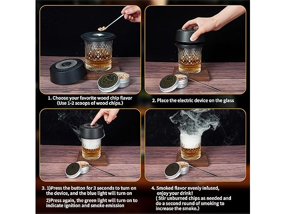 Electric Whiskey Smoker Kit