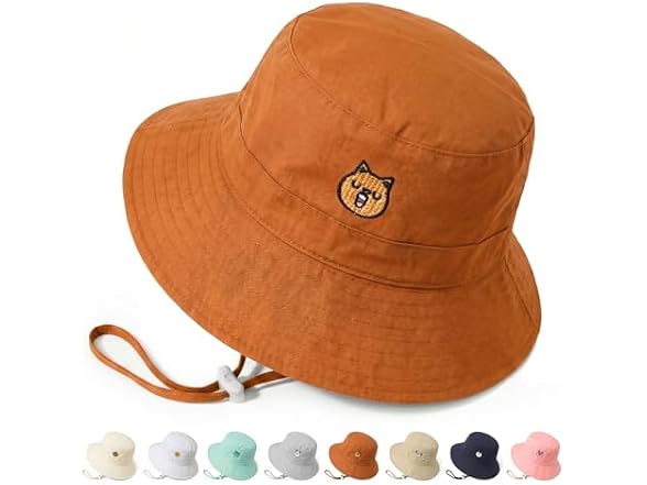 RIVBOS Toddler Sun Hat UPF 50+ Wide Brim