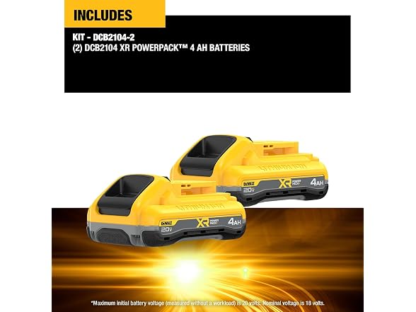 Dewalt DCB2104-2 20V MAX XR POWERPACK Battery