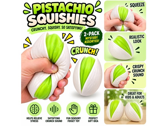 Pistachio Crunch Squishy 2-Pk