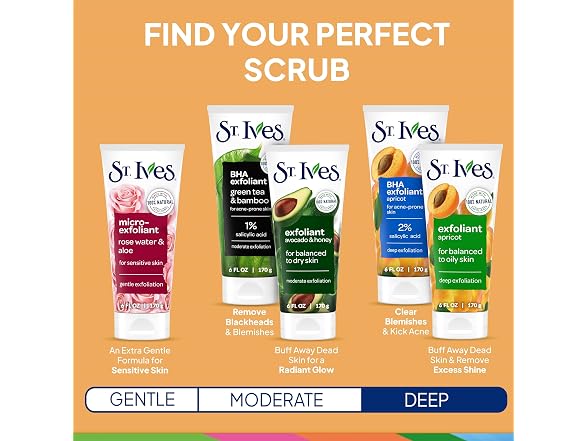 St Ives Apricot Face Scrub Deep Exfoliator 6oz