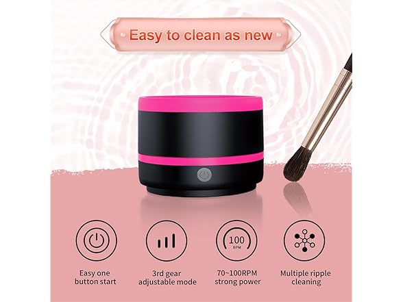 Pinkiou Makeup Brush Cleaner Machine