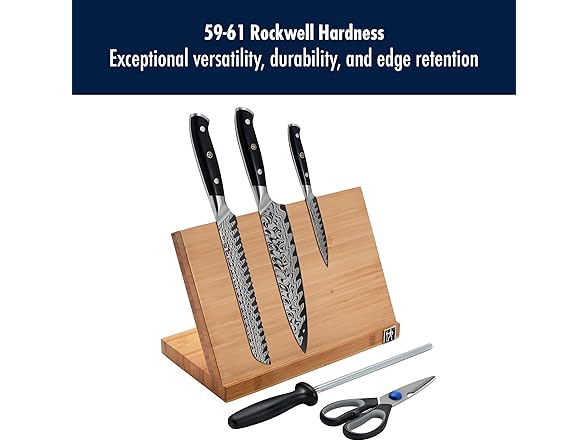 HENCKELS  Damascus 6-pc Magnetic Easel Damascus Knife Set