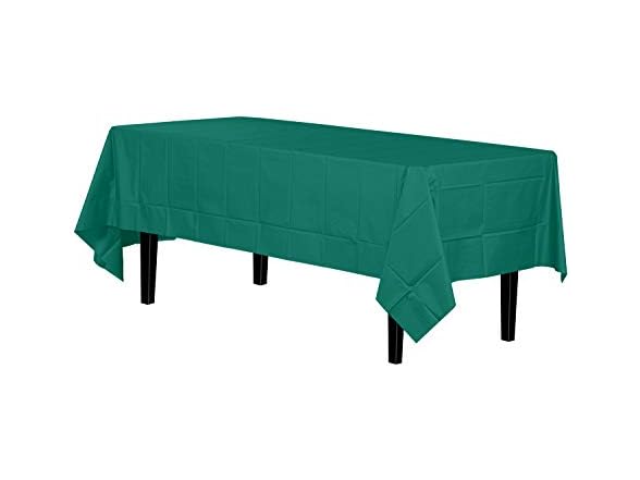 Exquisite Dark Green plastic table cover