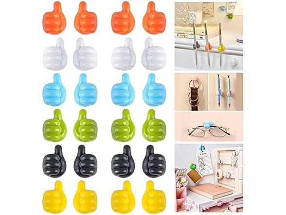 VYWmna 24Pcs Silicone Thumb Hooks