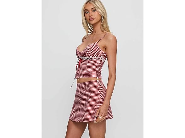 Princess Polly Daydreaming Gingham Crop Set