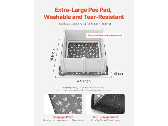 VEVOR Dogs Whelping Box, 38.6" x 38.6" x 18.1"