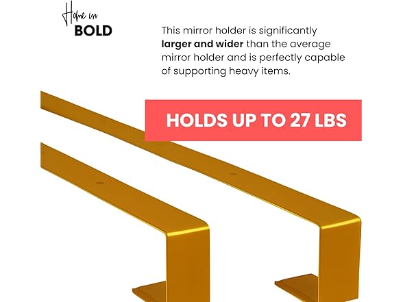 Gold Giant XL Set of 2 Mirror Brackets
