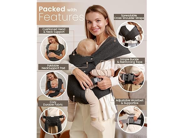 TSRETE Baby Carrier With Lumbar Support