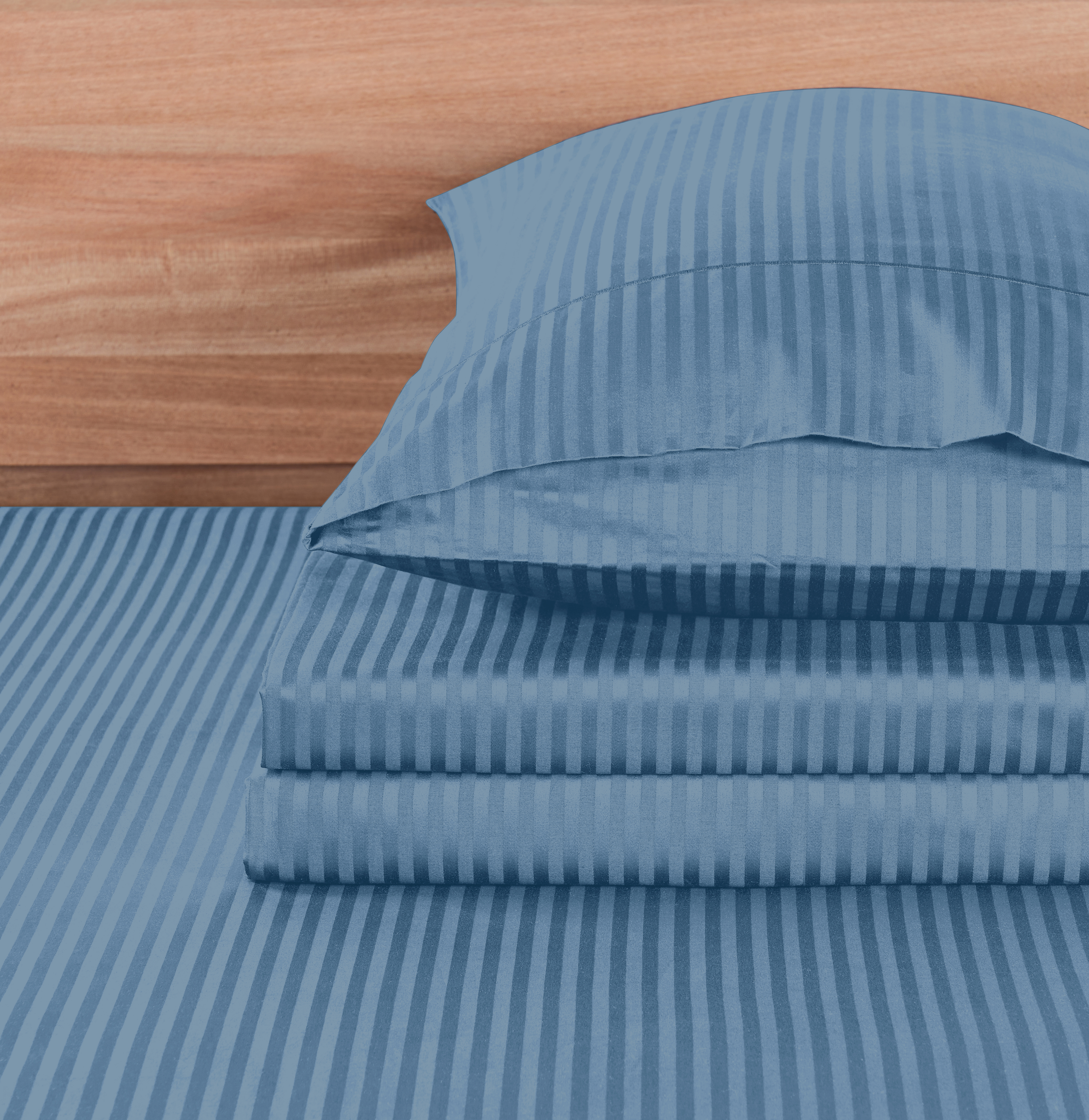 500TC Cotton Damask Stripe 4PC Sheet Set - Gallery 14