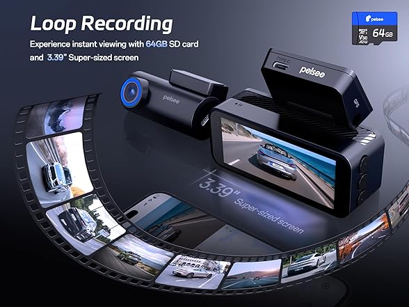 Pelsee P1 Pro 4K Dash Cam | 3.39" Screen
